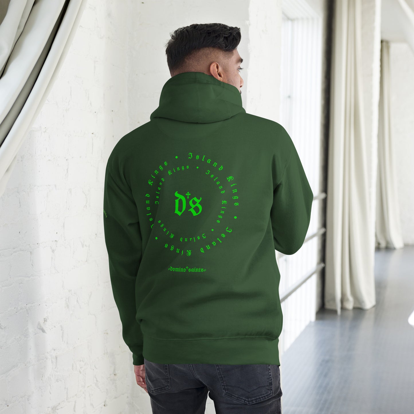 DS Island Kings Forever Unisex Hoodie Neon Green