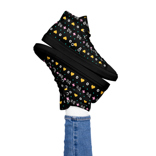 All Over You - DS Island Kings Blk Women’s high top canvas shoes